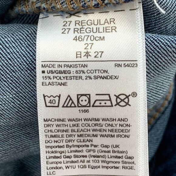 Gap Jeans sz 27 4 R Favorite Jegging Mid Rise Dark Wash Inseam 26.5" Women's - Picture 11 of 11